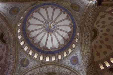 Ceiling designs at the Blue Mosque Istanbul