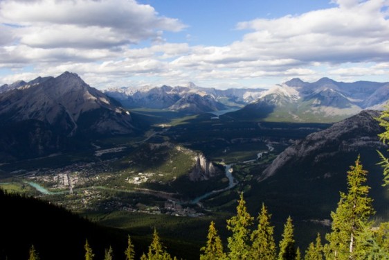 Banff town and surroundings from the Banff gondola | Alberta, Canada