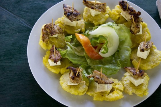 Chicken and cheese Tostones | Ometepe, Nicaragua