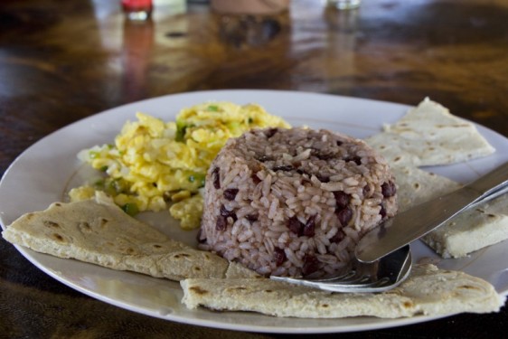 Gallo Pinto with eggs and tortillas | Ometepe, Nicaragua