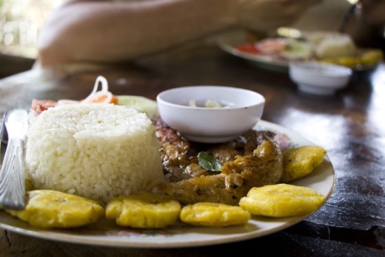 Chicken, plantains and rice | Ometepe, Nicaragua