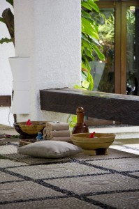 Maroma Hotel Kinan Spa - outdoor footbath | Riviera Maya, Mexico