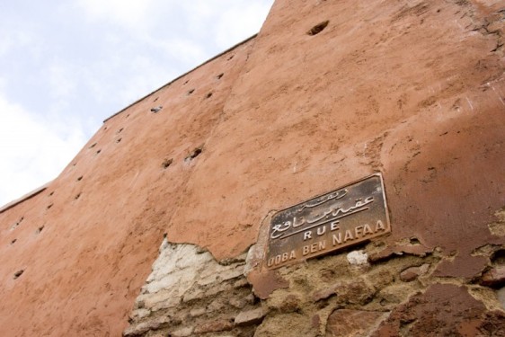 aging-street-sign-marrakech-morocco