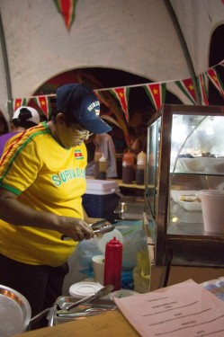 Preparing Surinamese food at the Carubbean Festival | Aruba