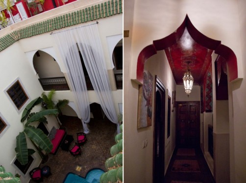 Courtyard and hallway of Riad Libitibito | Marrakech, Morocco