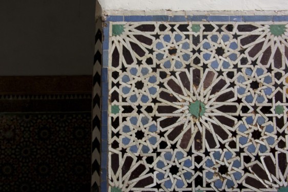 Crumbling tile at the Saadian Tombs | Marrakech, Morocco