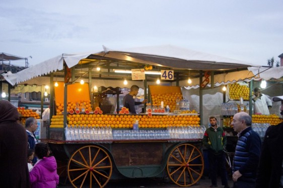 Orange juice in Jemaa El Fna | Marrakech, Morocco