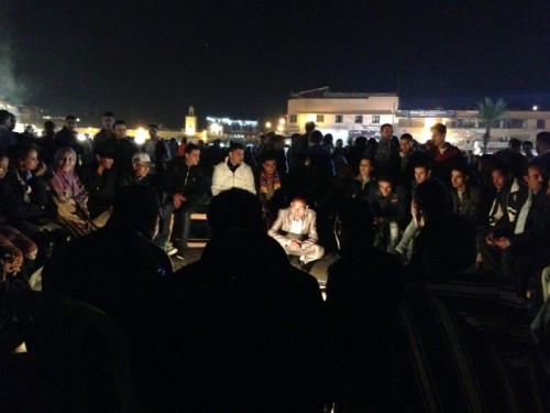 Story circle in Djemaa El Fna | Marrakech, Morocco