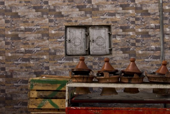 Streetside tagines in the medina | Marrakech. Morocco
