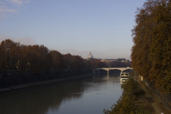 Autumn on the Tiber, the Vatican in the distance | Rome, Italy