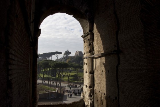 View of the Roman Forum from inside the Colosseum | Rome, Italy