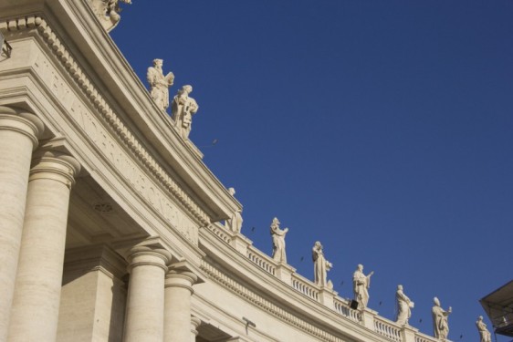 Vatican statues on rooftops | Rome, Italy