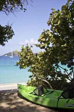 Wwaiting to kayak on Honeymoon Beach | St John, USVI