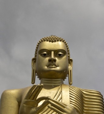 Golden Temple buddha in the clouds | Sri Lanka