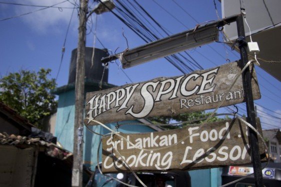 Happy Spice Restaurant sign | Unawatuna, Sri Lanka
