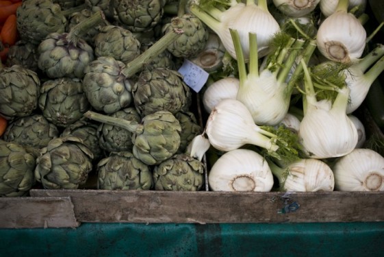 Artichokes and fennel at Bastille market | Paris, France