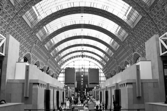 Llooking up at the Musee Dorsay | Paris, France