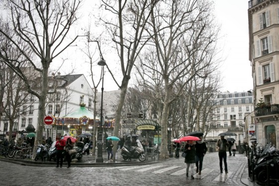 Rainy day at the Pigalle metro in Montmatre | Paris, France