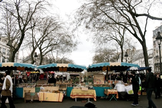 Tents under the trees - Marche Bastille | Paris, France