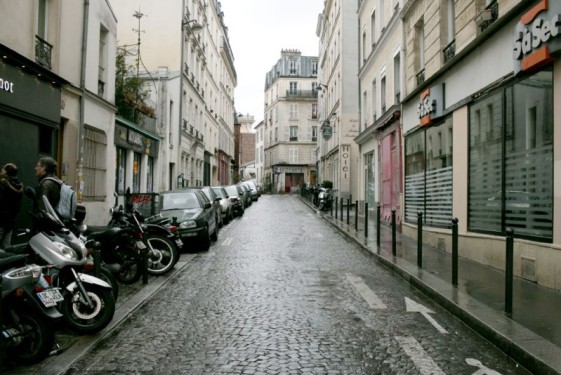 Wet cobblestone in Le Marais | Paris, France