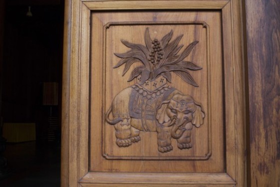 Elephant door carving | Jing An Temple, Shanghai, China