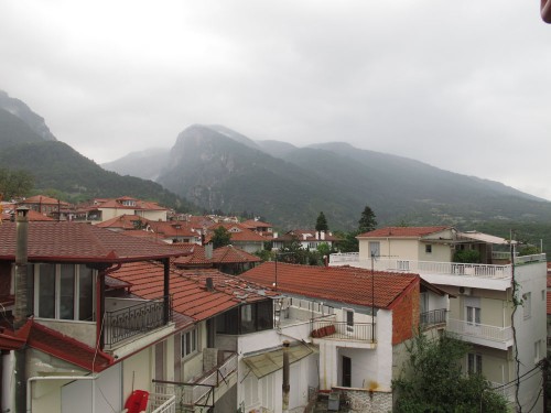 Fogged over Mt. Olympus in Litochoro Greece