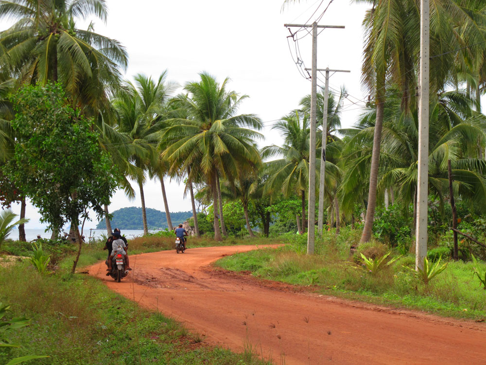 road on koh jam island thailand