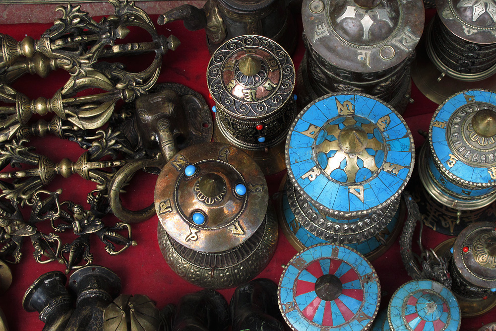 Prayer wheel souvenirs | Kathmandu, Nepal